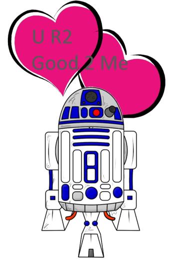 R2D2 Valentine's Card with Free Printable